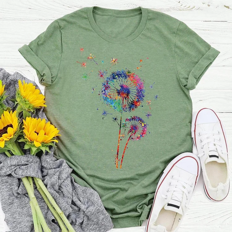 Flower and dragonfly  T-Shirt Tee-06662-Annaletters