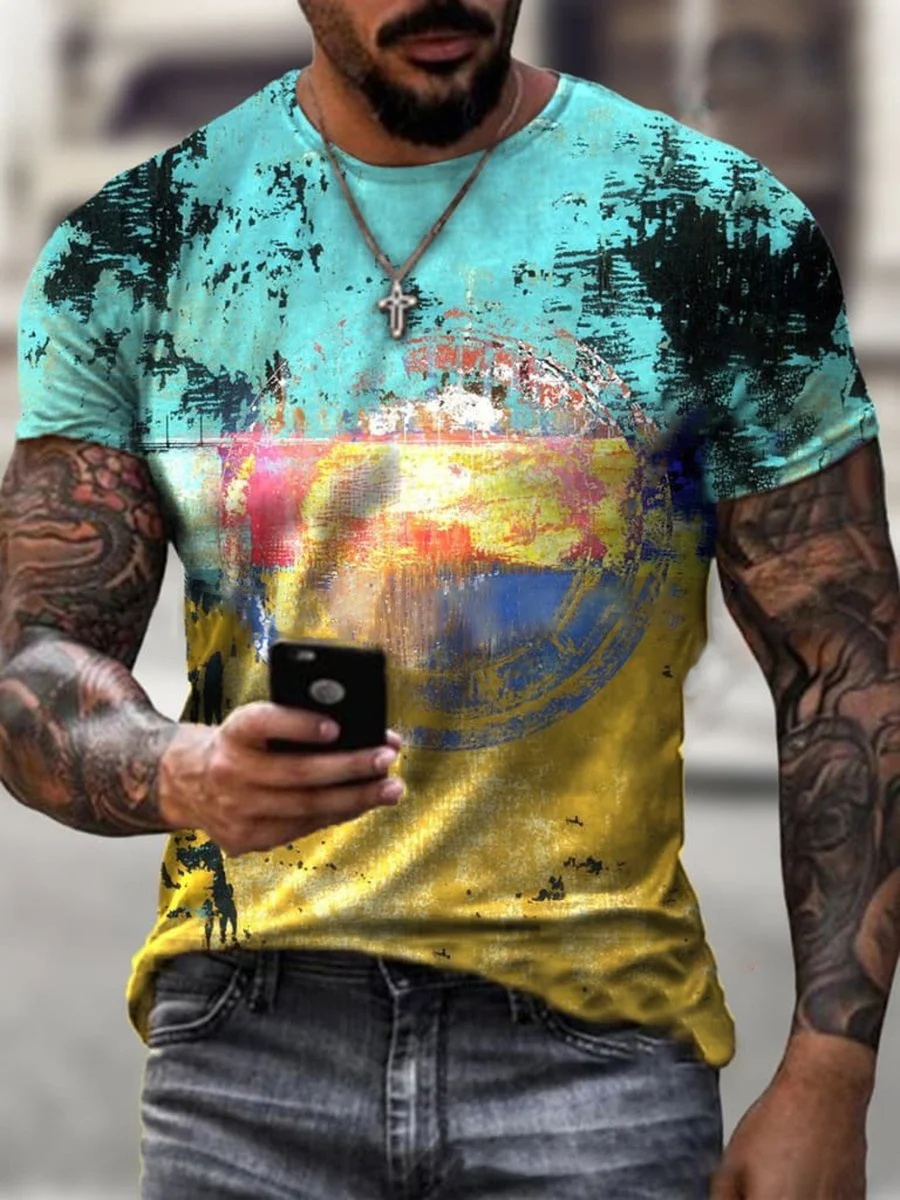 Men's Digital Ink Printing Short Sleeve