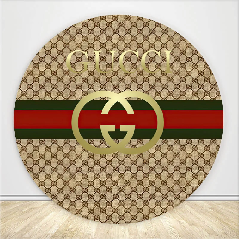 Gucci Round Cover Backdrop for Birthday Party RedBirdParty