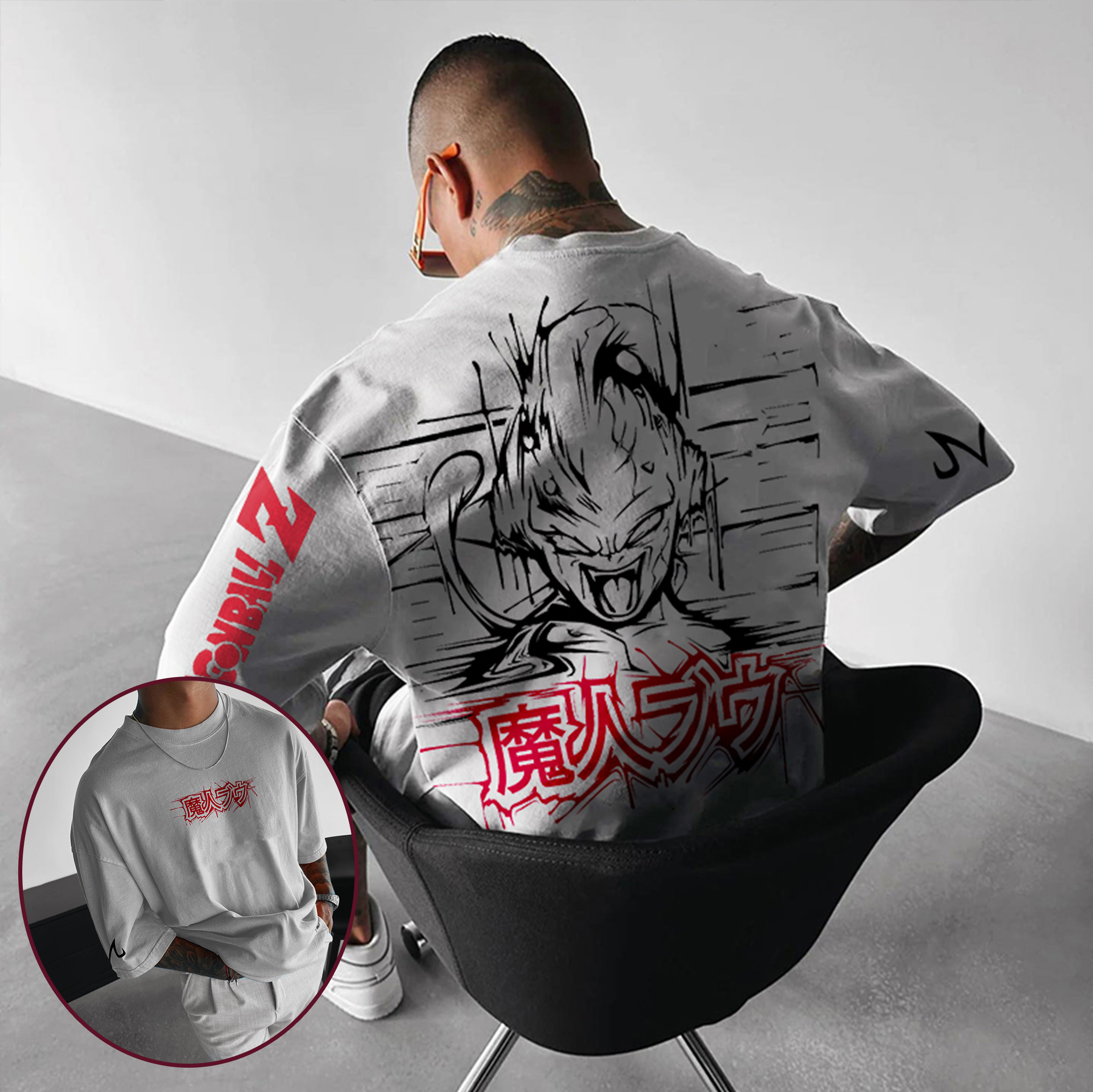 Men's Loose Cartoon Printed T-shirt