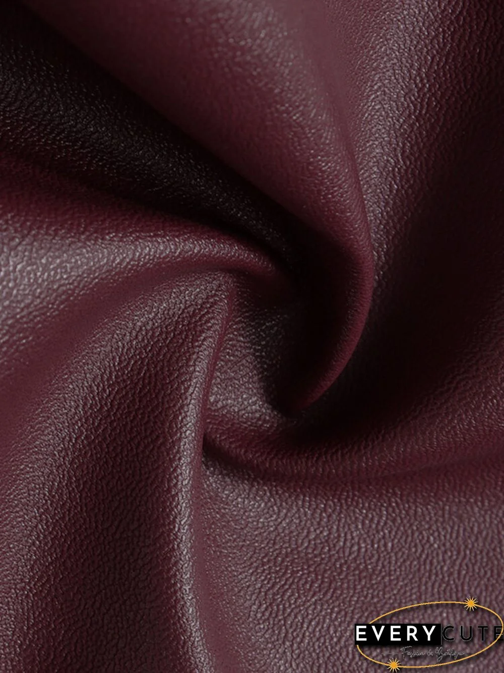 Solid Color PU Leather High Waist Skirt For Women