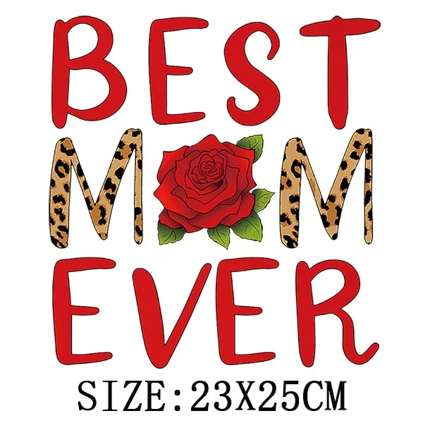 Mom&Baby Thermal Sticker On T-shirt DIY Washable Iron On Transfer For Clothing Loveful Design On Parent-children Clothes Patches
