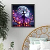 Papillons Et Figures Dansant Sous La Lune Perceuse Ronde Peinture Diamant-40*40CM