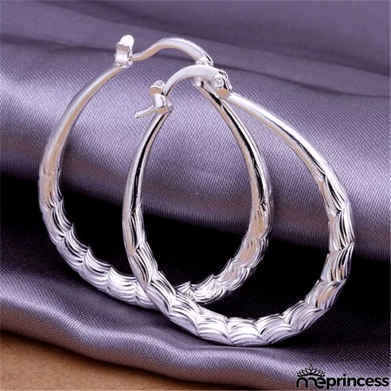 Unisex Simple Large Circle Stylish Plated Earrings