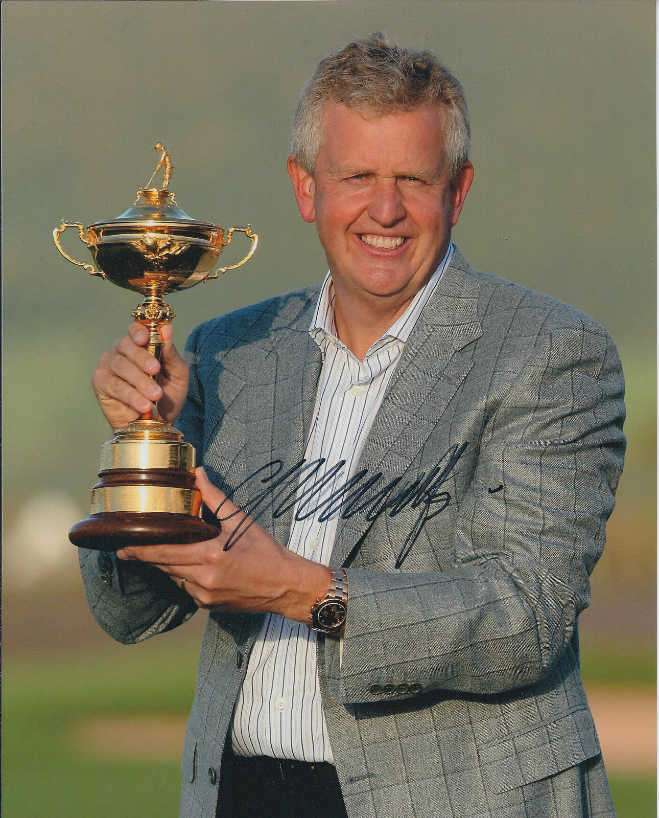 Colin MONTGOMERIE SIGNED Autograph 10x8 Photo Poster painting AFTAL COA Ryder Cup Winner