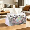 Rainbow Butterfly DIY PULeather Diamond Painting Tissue Box for Adults Beginners Gem Art Painting Napkin Holder for Living Room Bedroom Bathroom Table Decor