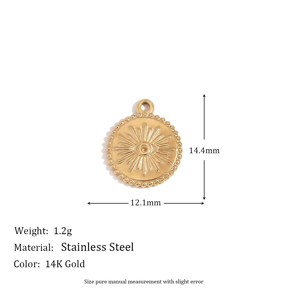 5 Pieces Fashion Irregular Heart Stainless Steel 18K Gold Plated Jewelry Making