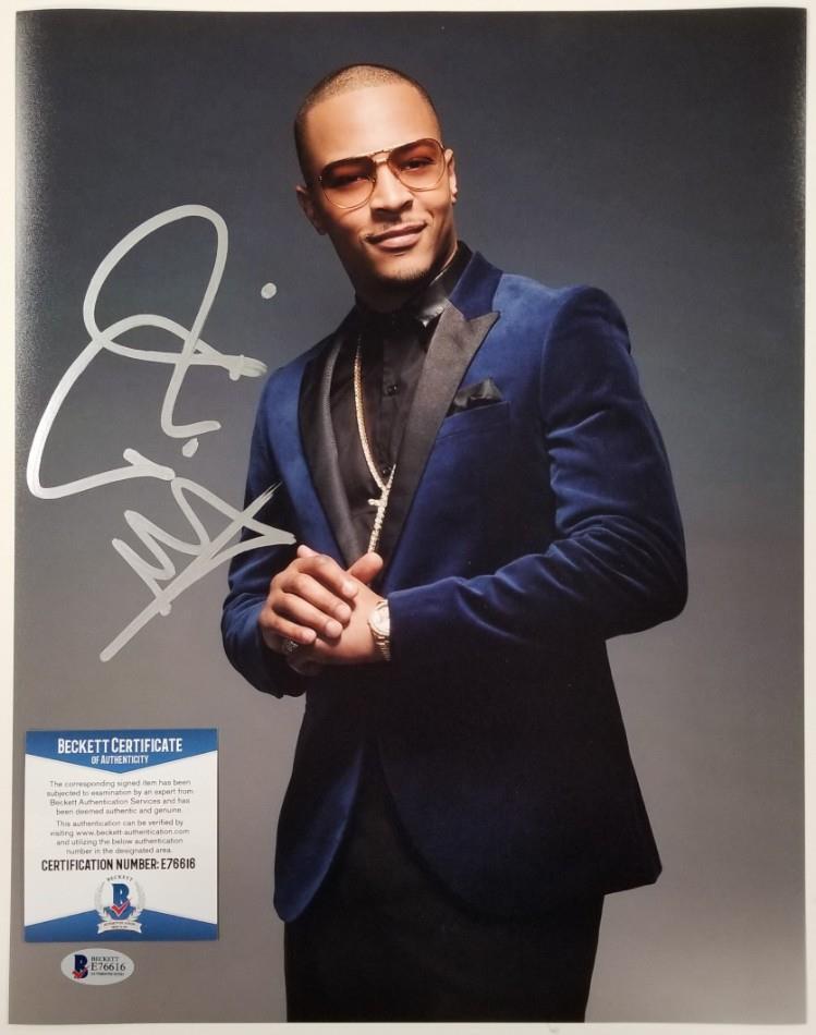 T.I. Clifford Harris Jr. Signed 11x14 Photo Poster painting #6 Hip Hop/ Rapper ~ Beckett BAS COA