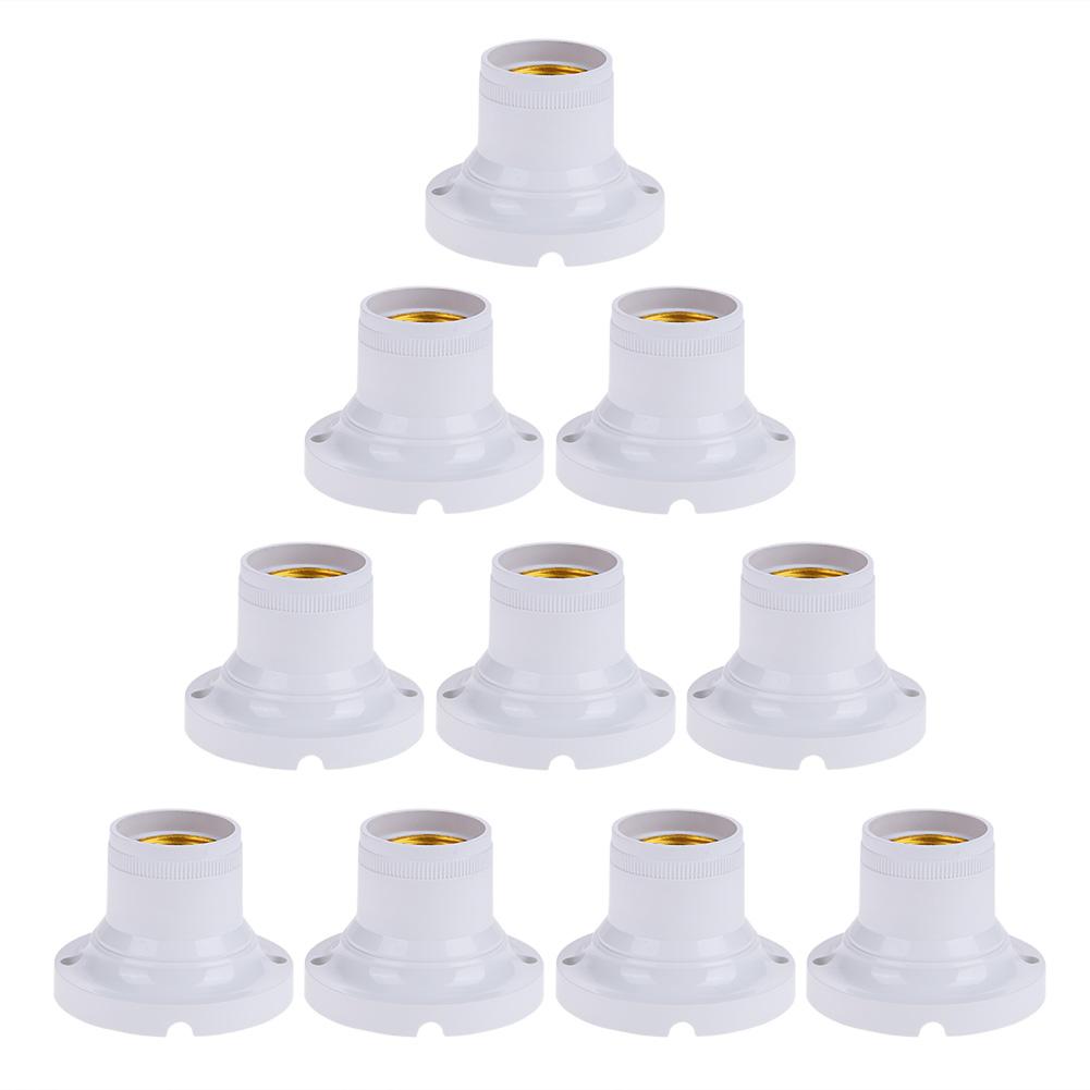 

10pcs E27 60W Base Holder Socket Office Bulb Adapter Light, 501 Original