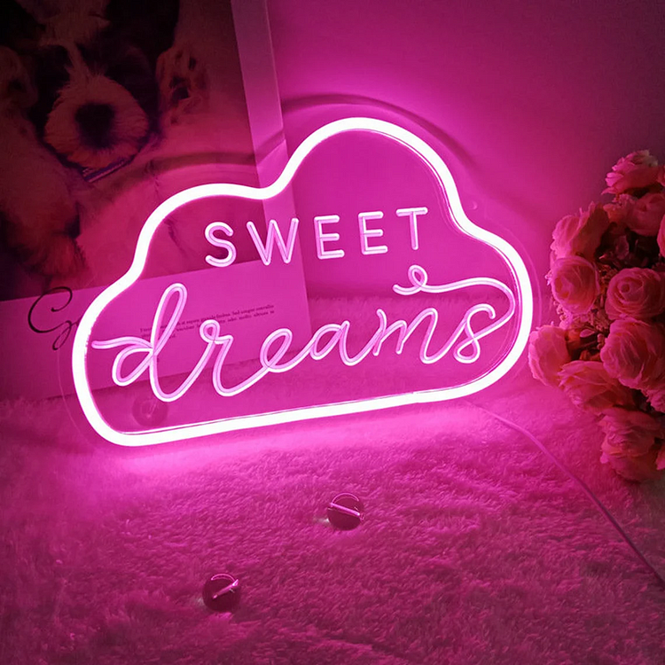 Custom Neon Sign Sweet Dreams LED Neon Sign Bedroom Light Wedding Sign Party Room Home Decor Wall Hanging Birthday Gift