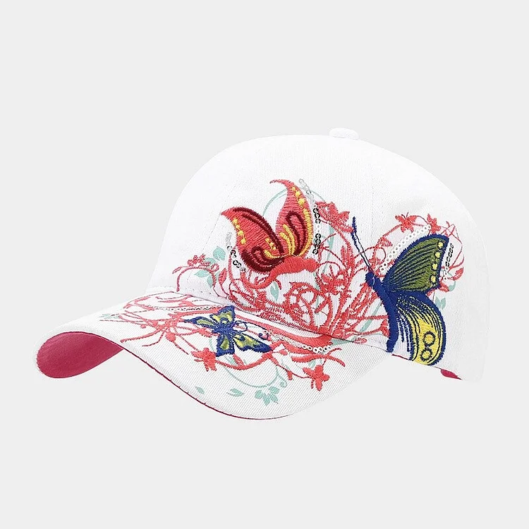 High Quality Butterfly Embroidery Baseball Cap for Men Women Gorras Snapback Outdoor Sport Sun Hat Casquette Pour Hommes