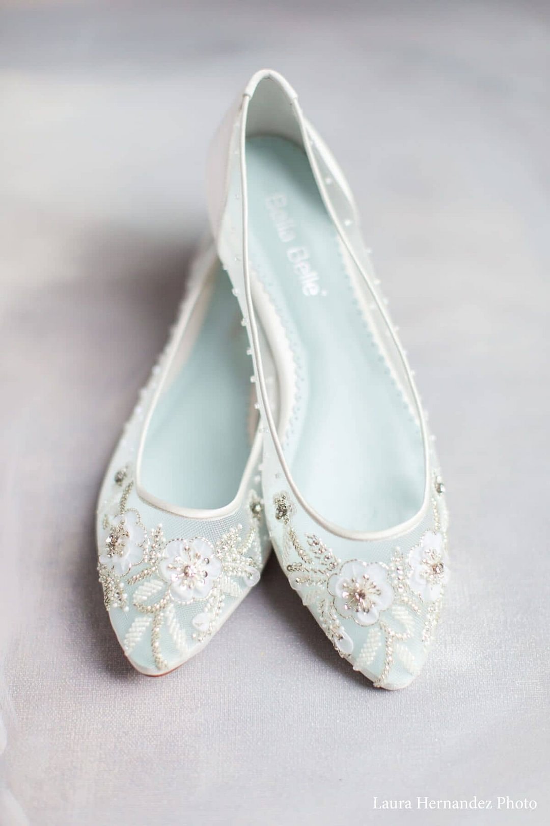 Transparent Wedding Shoes With Blue Sole