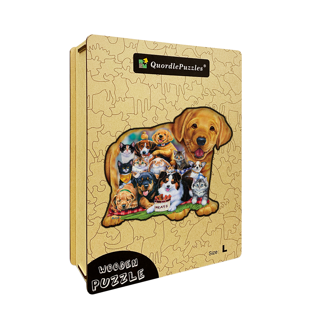 Dogs And Cats Wooden Jigsaw Puzzles