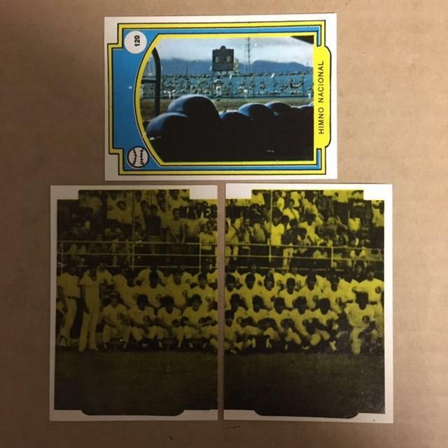 Team Photo Poster painting(2 pieces) & Stadium Card 1972 Venezuelan Winter League Sticker Lot(3)