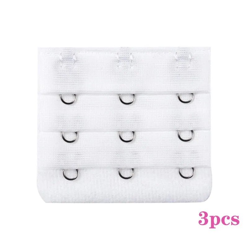 3PCS Bra Extension Lingerie Strap Extender Replacement Womens Accessoires With 3 Hooks Bar Extender Buckle Extension Lingerie