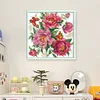 (Stamped/Counted) Peony Attracts Butterfly-14CT Cross Stitch 37*37cm/14.57*14.57in