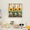Sunflower Vase-11CT Stamped Cross Stitch Bead Embroidery 46*46cm tapestrymarket