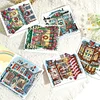 (US Only)6PCS DIY Diamond Art Greeting Cards Christmas Cottage Congratulations Cards