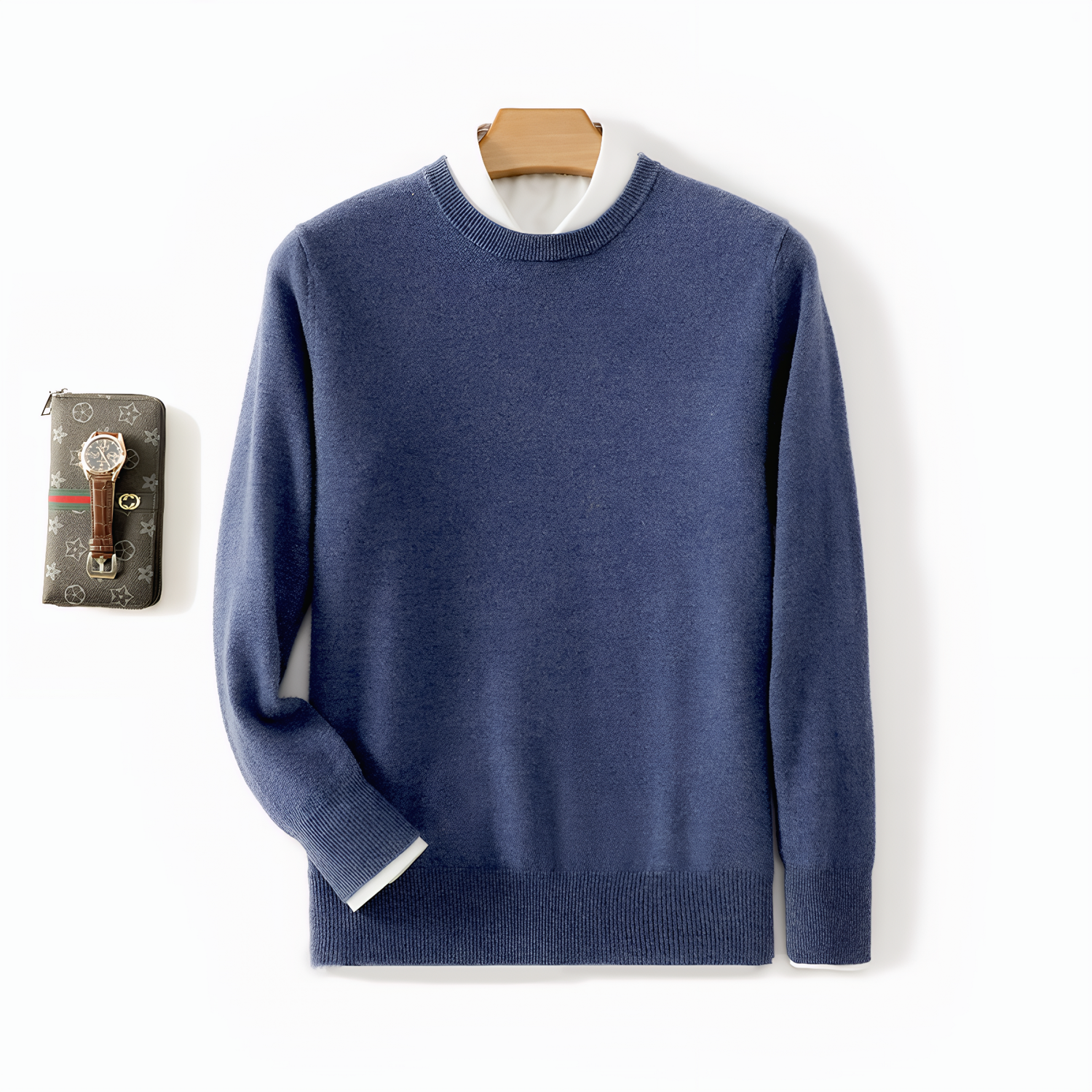 Men's Classic Wool Sweater | Durable Everyday Wear REAL SILK LIFE