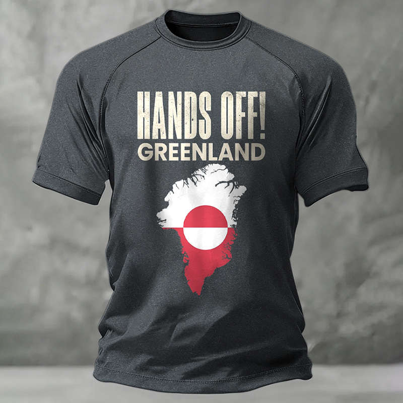 Men's Greenland Print Crew Neck Short Sleeve Casual T-shirt artswardrobe