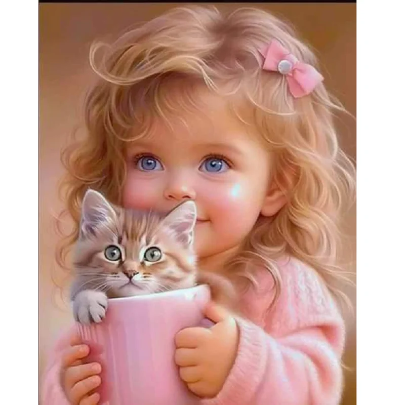 Diamond Painting - Full Square Drill - Girl(Canvas|30*40cm)