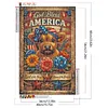 Diamond Painting -DIY Round Drill God Bless America(40x60cm)