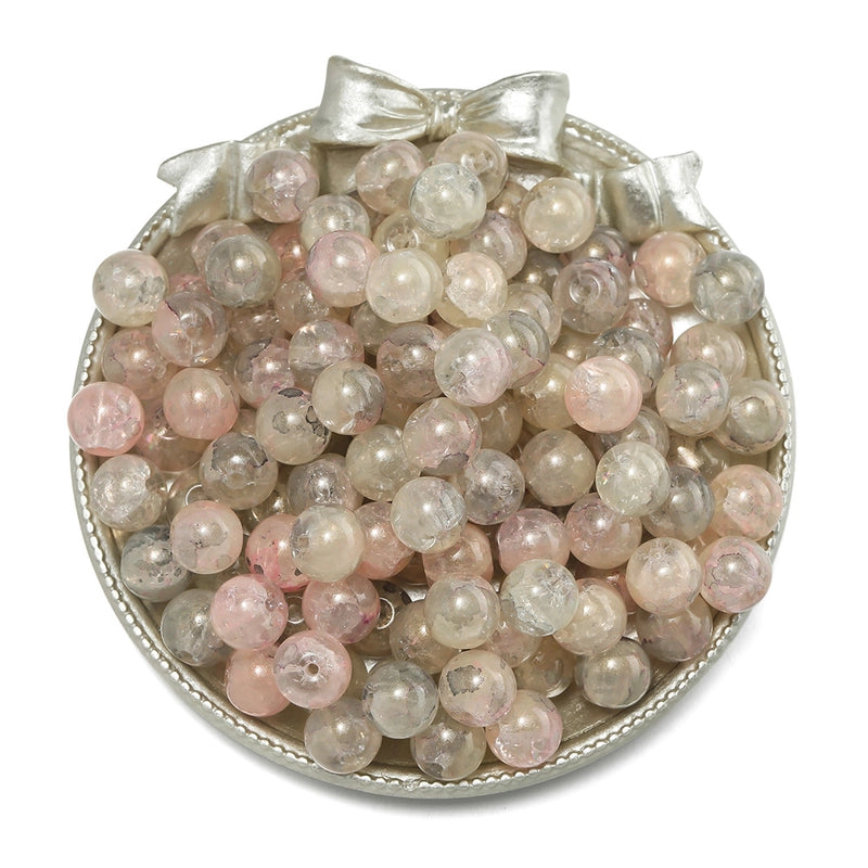 50 PCS/Package Diameter 10mm Diameter 4mm Diameter 8mm Glass Solid Color Jewelry Accessories