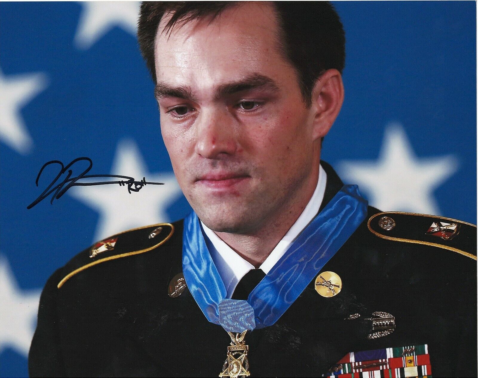 CLINT ROMESHA 4TH INF DIV AFGHANISTAN MEDAL OF HONOR RECIPIENT RARE SIGNED Photo Poster painting