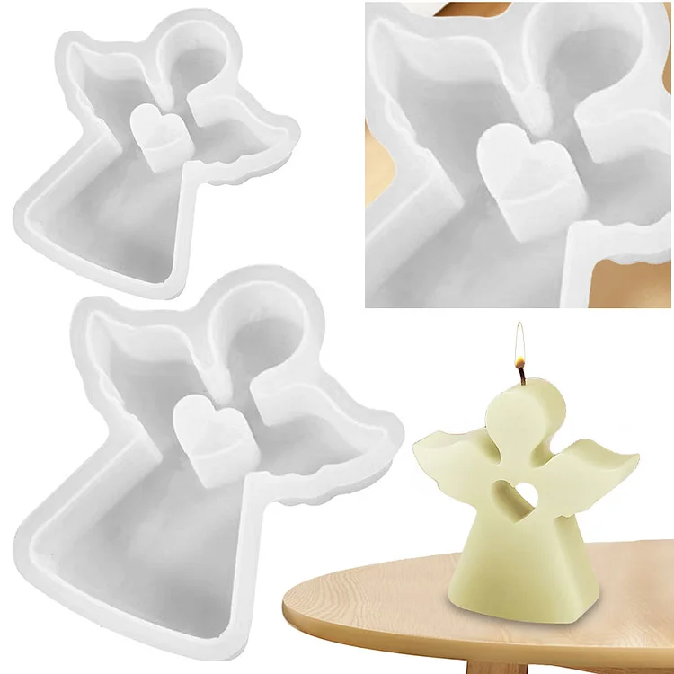 Angel Candle Casting Molds DIY Candle Making Mold for Adults Kids (S + L)