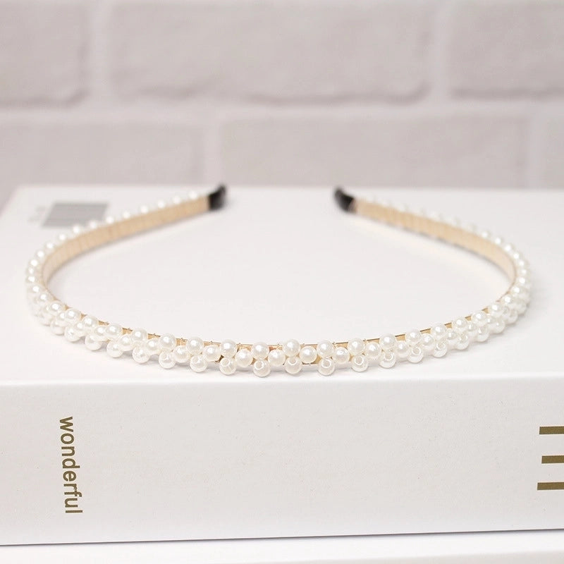 New Pearl Headband Women Korean Internet Celebrity Headband Hair Clip Women’s Simple Elegant Pressed Hair Clip Headwear