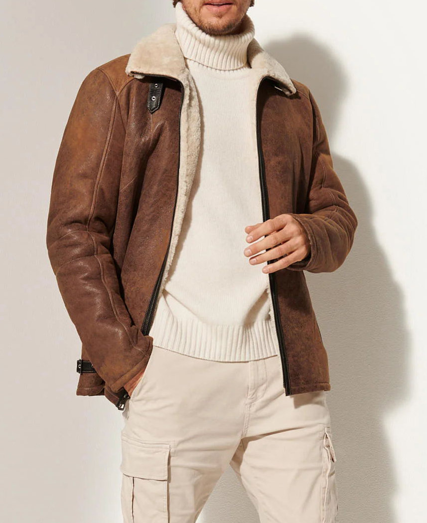 Okaywear Solid Color Zipper Fleece-lined PU Leather Jacket 65.79