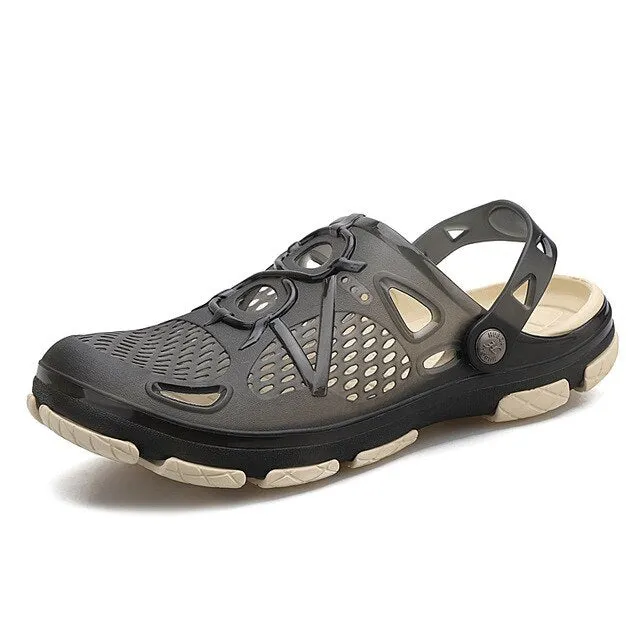 Summer Men's Sandals Breathable Man Hollow Slippers Nonslip Outdoor Durable Leisure Men Beach Sandals Jelly Shoes Men's Sneakers