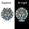 Acrylic Special Shape Indian Wolf Diamond Painting Art Clock Ornaments Kit