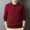 Men's Winter Pure Wool Lapel Thickened Casual Warm Sweater