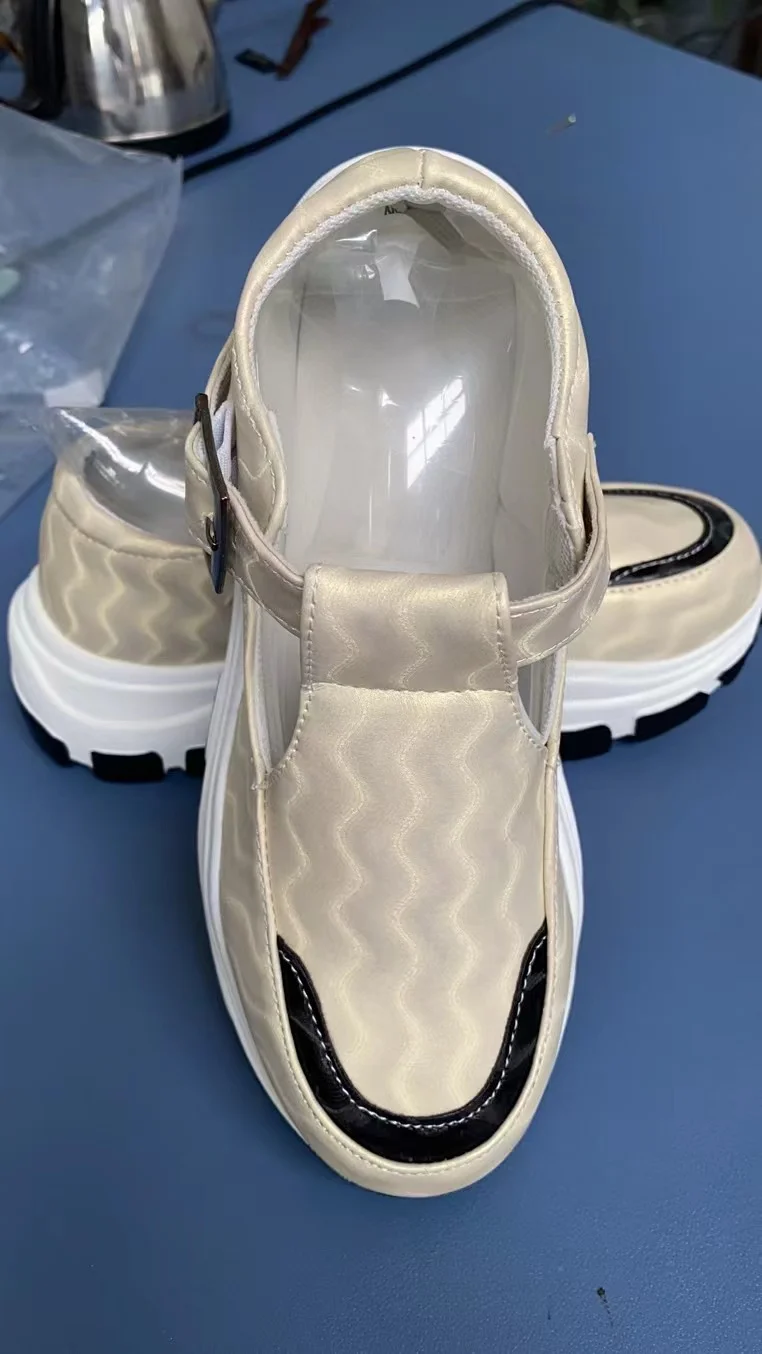 Qengg New Women Casual Shoes Fashion Colorblock Buckle Platform Wedge Loafers Comfort Heightening Vulcanized Shoes Zapatos Mujer 2022