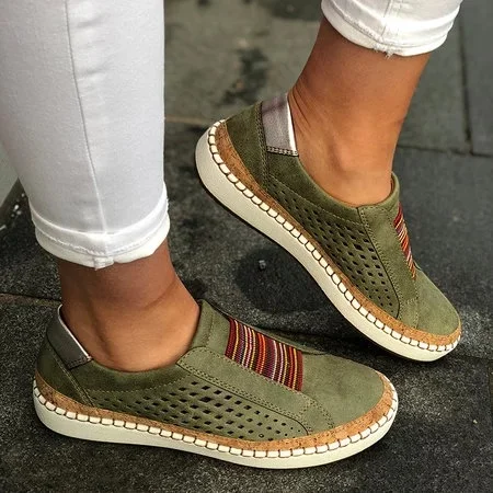 Breakj Breakj Ms. Casual Single Shoe Flat Bottom Large Thick Base Breathable Women's Shoes Light Leisure Fashion