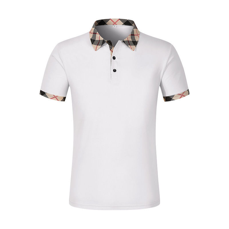 2026 New Men’s Color-Block Polo Shirt Summer European & American Casual Short Sleeve Quick-Dry T-Shirt