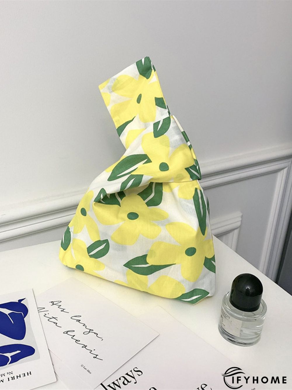 Spring Summer Artistic Colorful Floral Graphics Cotton Clutch | IFYHOME