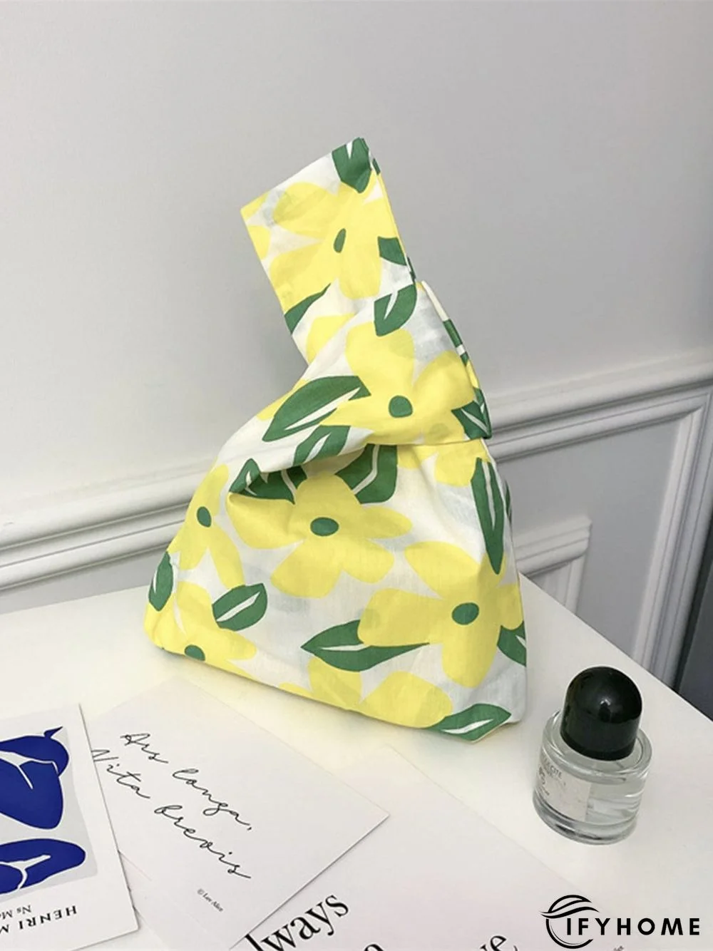 Spring Summer Artistic Colorful Floral Graphics Cotton Clutch | IFYHOME