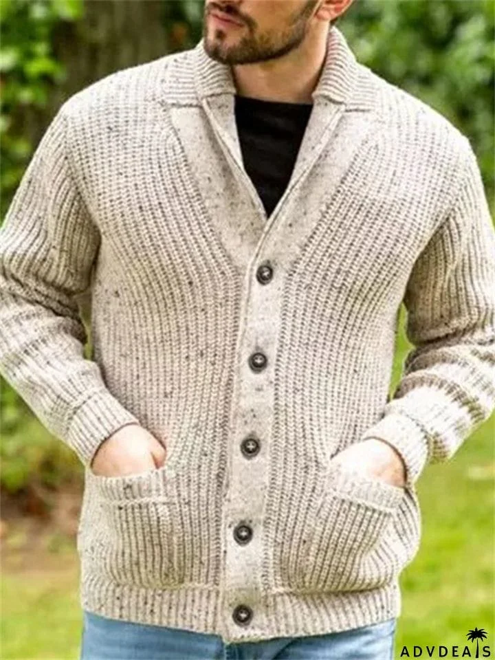 Men's Autumn Casual Button Knitted Sweaters