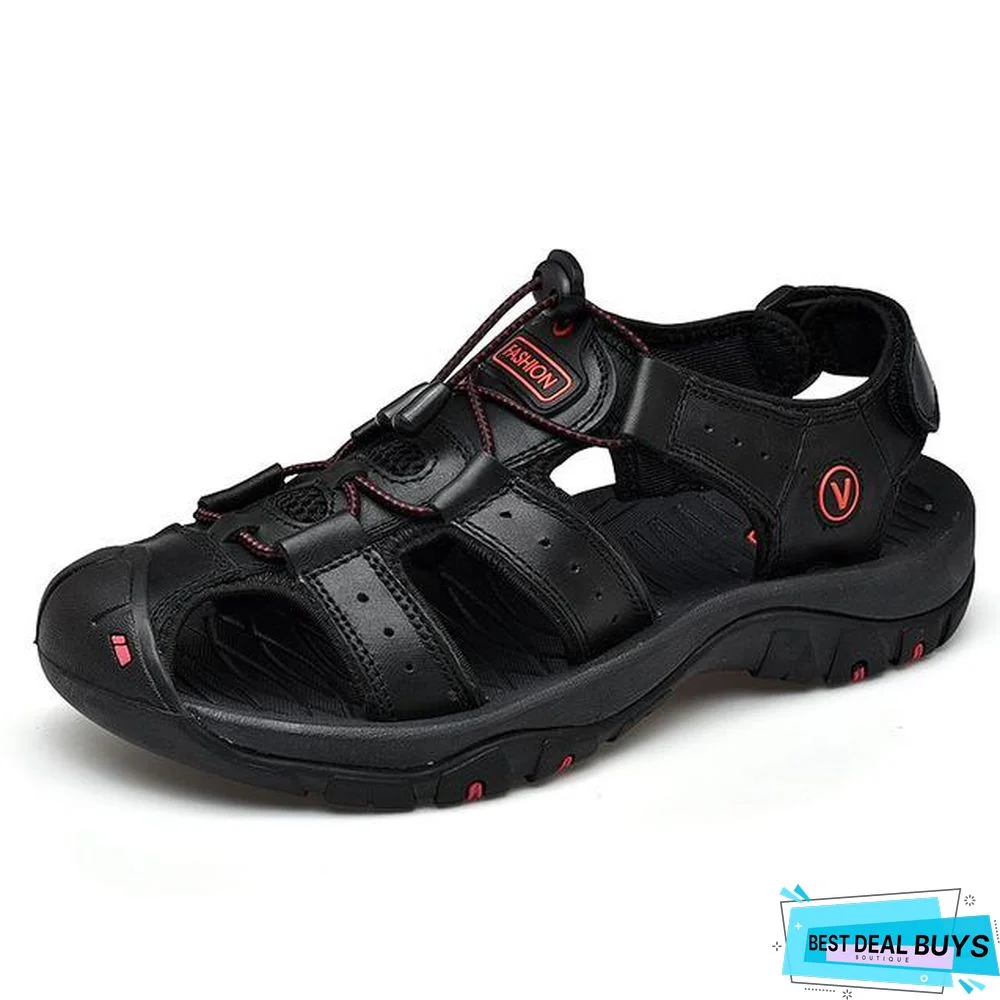 Men Soft Leather Sandals Big Size Roman Comfortable Sandal Shoes