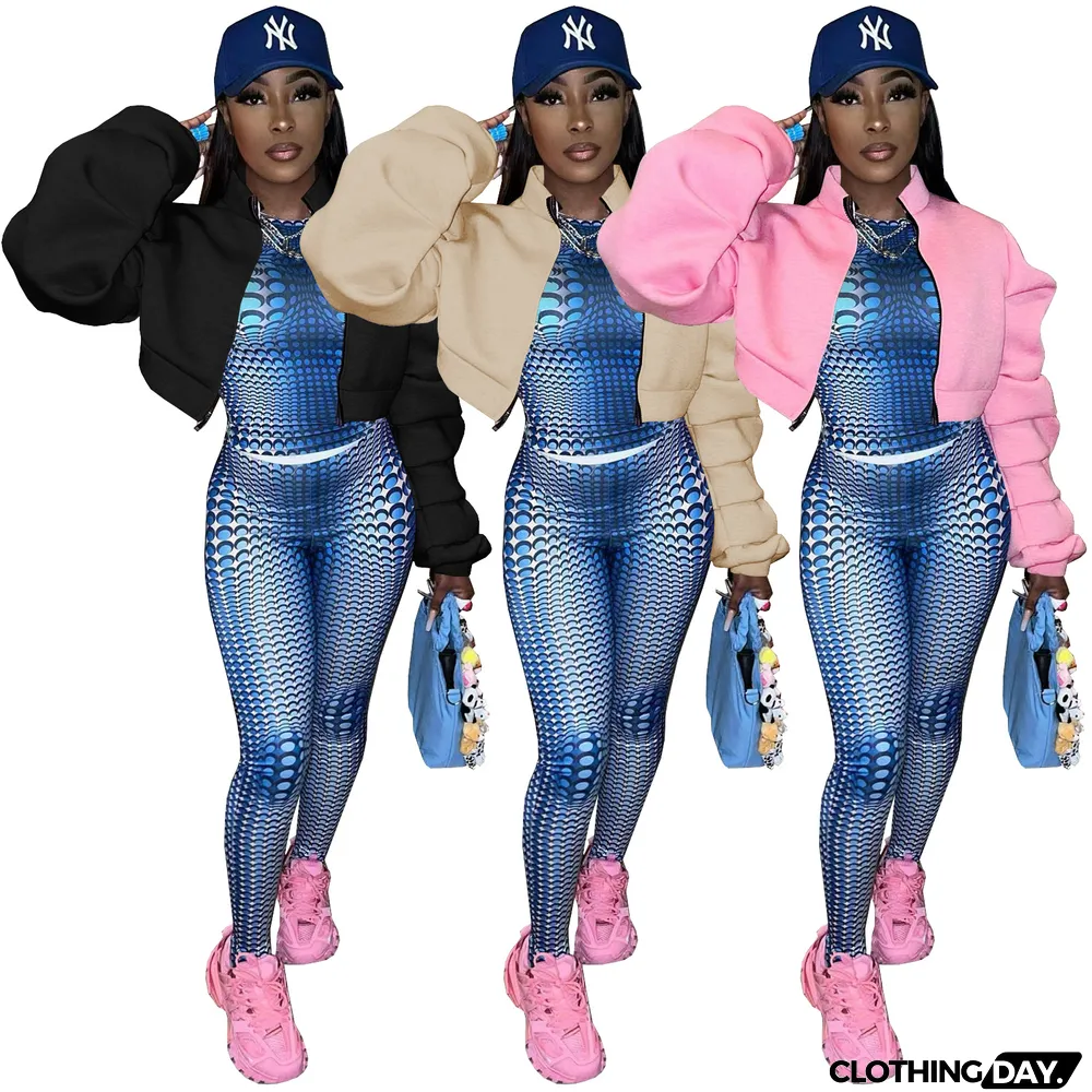 Casual Pile Sleeve Zipper Cardigan Coat