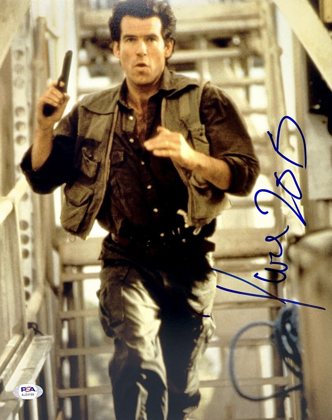 Pierce Brosnan Signed 11x14 Photo Poster painting PSA AJ24199 Autographed James Bond