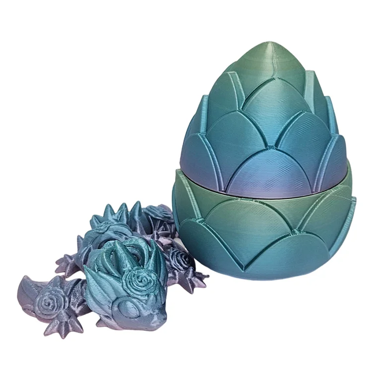 Easter 3d Printed Dragon With Eggs Articulated Dragon Fidget Toy for Kids Adults