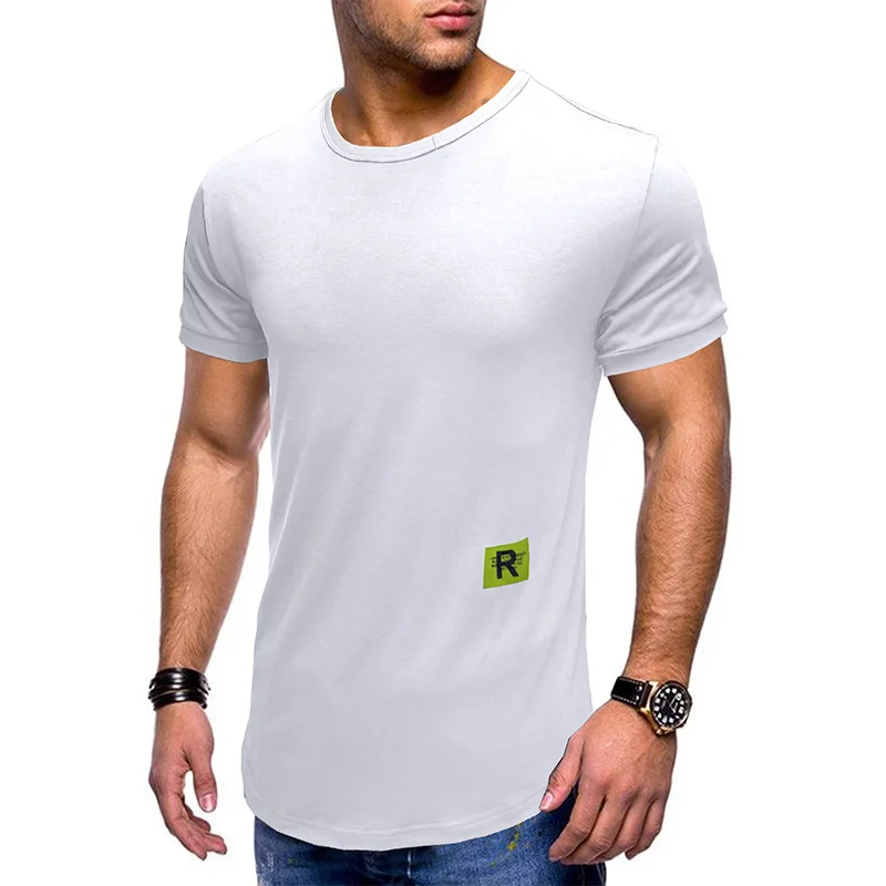T-Shirt with Short Sleeves and Round Collar In Plain Color