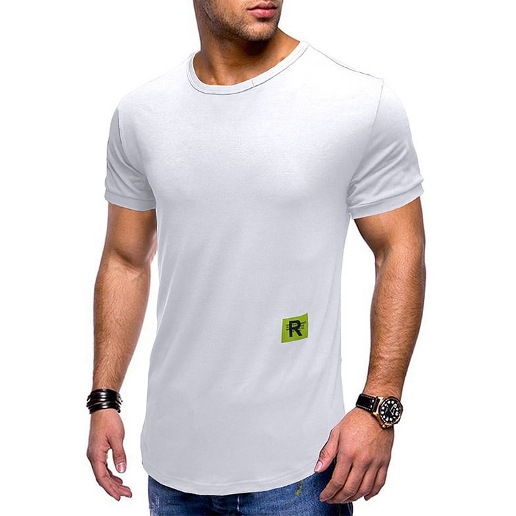 Men's Solid Color Casual Sports Short Sleeve T-Shirt