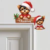 DIY Xmas Diamond Art Door Corner Pendants Wooden Door Decoration Kit
