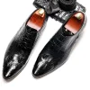 Luxury Mens Dress Shoes Genuine Leather For Wedding 