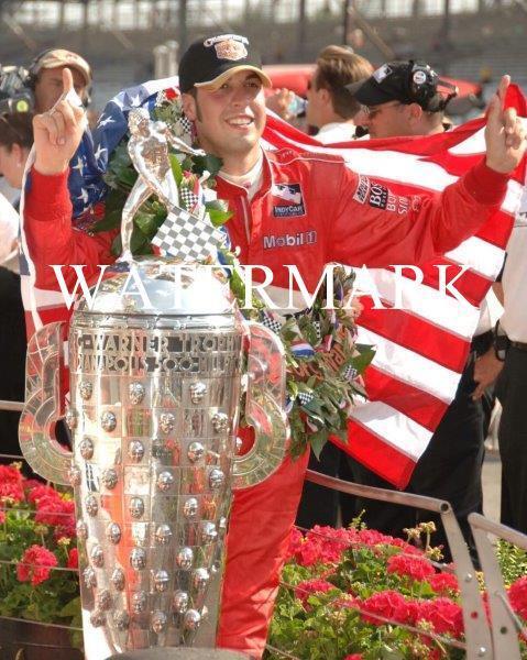 SAM HORNISH Indy 500 Car Glossy 8 x 10 Photo Poster painting Poster