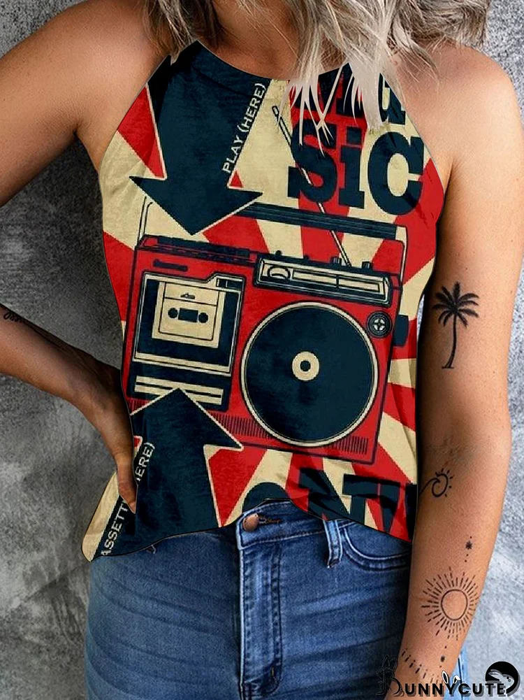 Radio Vintage Poster Print Tank Top